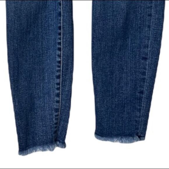 Kut from the Kloth Connie Ankle Skinny Raw Hem Medium Wash Mid Rise Jeans Size 0 - Picture 7 of 11